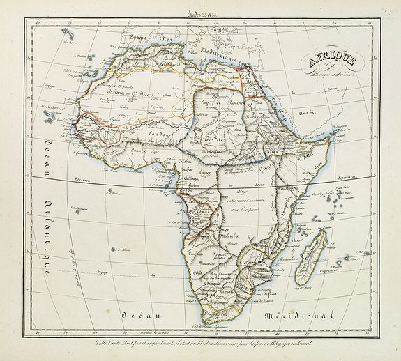 ANONYMOUS, Afrique. Physique et division. Etudes 33 et 35., antique map, old maps