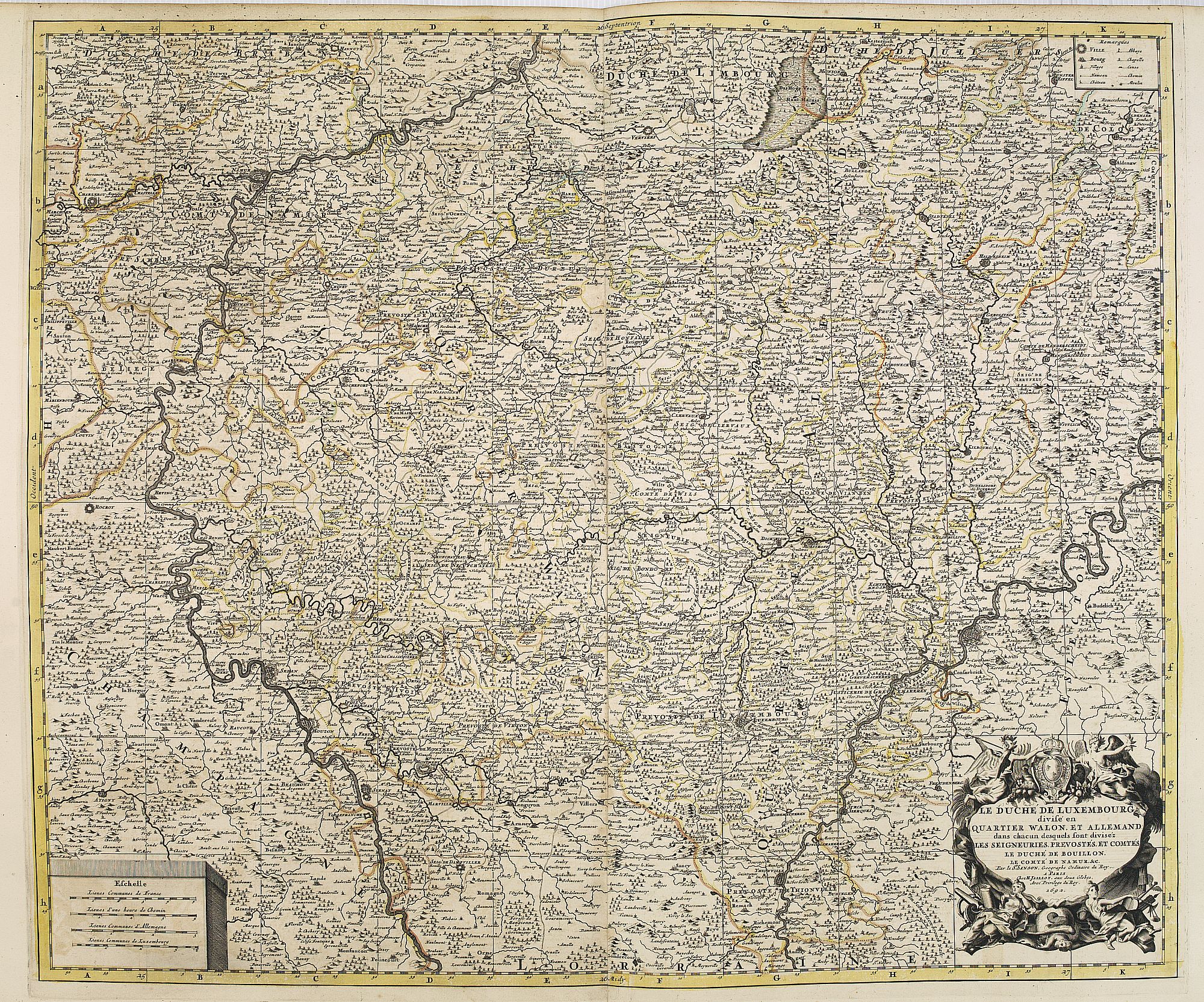 JAILLOT, H. / MORTIER, P.,  Le Duch� du Luxembourg . . ., antique map, old maps