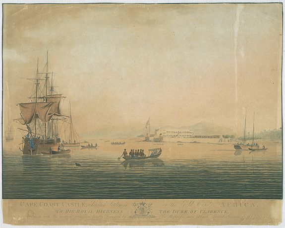 WEBSTER, George, (after), Cape Coast Castle, a British Settlement on the Gold Coast, Africa..., antique map, old maps