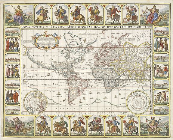 VISSCHER, N., Nova Totius Terrarum Orbis Geographica. . ., antique map, old maps