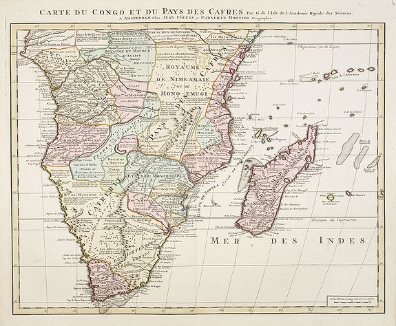 COVENS, J. / MORTIER, C., Carte du Congo et du Pays des Cafres. . ., antique map, old maps