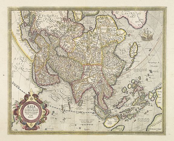 MERCATOR, G./ HONDIUS, J., Asia ex magna Orbis terre descriptione Gerardi Mercatoris. . ., antique map, old maps