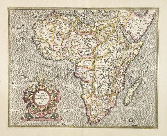 MERCATOR, G./ HONDIUS, J., Africa ex magna orbis terre descriptione Gerardi Mercator. . ., antique map, old maps