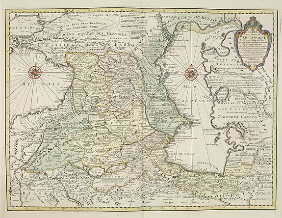 COVENS, J. / MORTIER, C.,  Carte des pays voisins de la mer Caspiene. . ., antique map, old maps