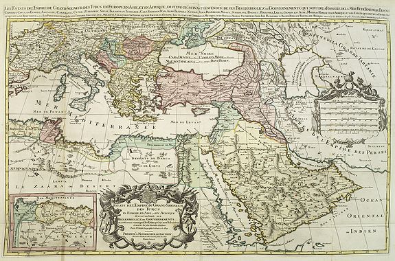 JAILLOT, A.H. / SANSON, N., Les Estats De L'Empire Du Grand Seigneur Des Turcs En Europe. . ., antique map, old maps