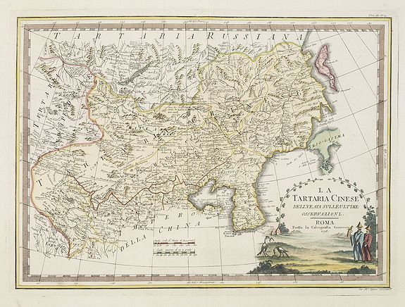 CASSINI, G.M., La Tartaria Cinese delineata sulleultime osservazioni., antique map, old maps