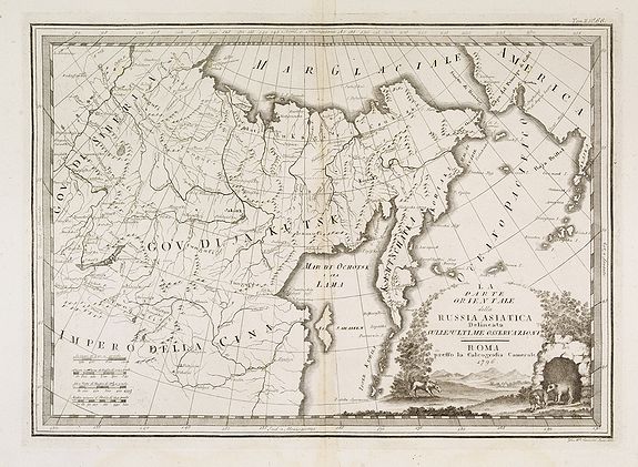 CASSINI, G., La Parte Orientale della Russia Asiatica Delineata Sulle Ultime Osservazioni. . ., antique map, old maps