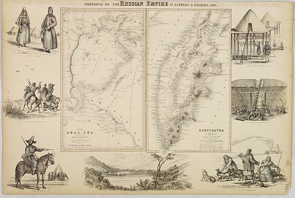 FULLARTON, A., Portions of the Russian Empire in eastern & western Asia., antique map, old maps