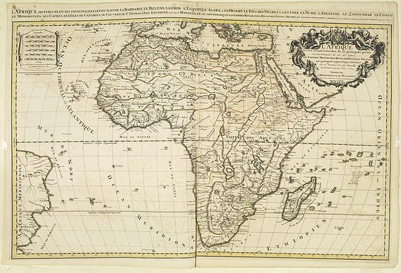 JAILLOT, H. / MORTIER, P., L'Afrique divisee suivant l'estendue de ses principales parties. . ., antique map, old maps