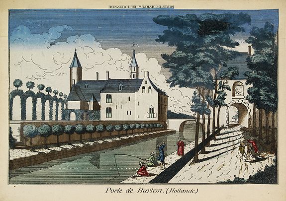 MONDHARD,  Porte de Harlem (Amsterdam), antique map, old maps