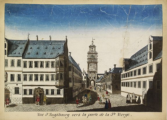 CHEREAU, J.,  Vue d'Augsbourg vers la porte de la St. Vierge., antique map, old maps