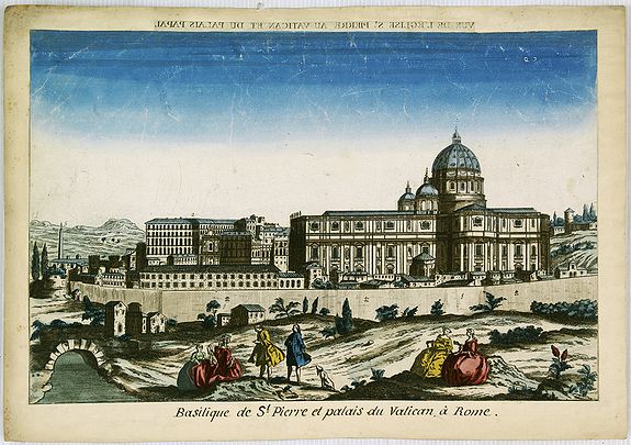CHEREAU, J.,  Basilique de St.Pierre et Palais du Vatican � Rome., antique map, old maps