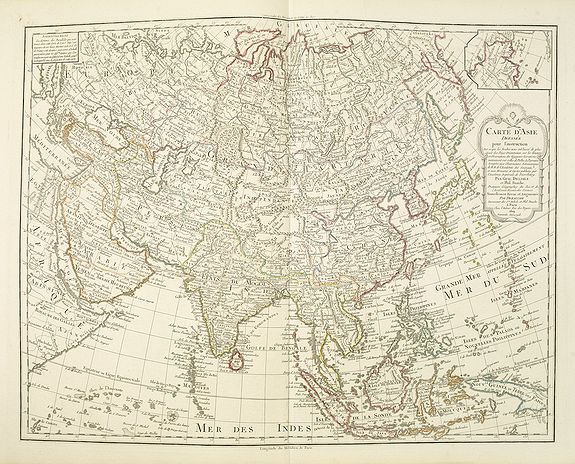 DELISLE, G . / BUACHE, Ph. / DEZAUCHE, J., Carte d'Asie Dressée pour l'instruction. . ., antique map, old maps