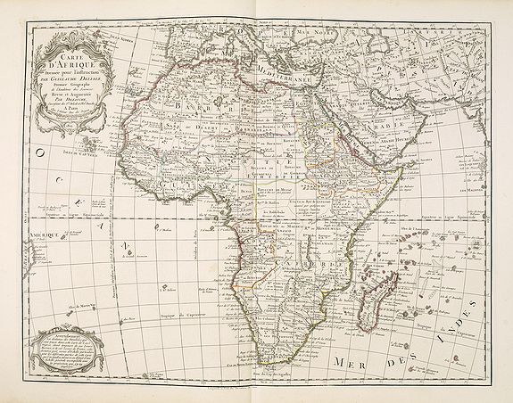 DELISLE, G . / BUACHE, Ph. / DEZAUCHE, J., Carte d'Afrique Dressée pour l'instruction par Guillaume DeLisle. . ., antique map, old maps