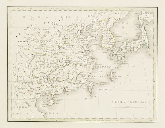 BRADFORD,T.G., China, Japan. . ., antique map, old maps