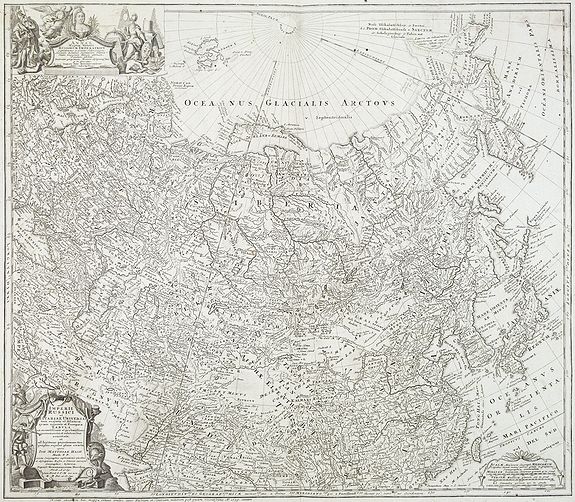 HOMANN HEIRS., Imperii Russici et Tartariae Universae tam majoris Afiaticæ quam minoris et EuropæTabula., antique map, old maps