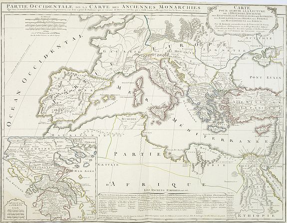 VAUGONDY, G / DELAMARCHE, F. / DIEN, Ch., Partie Occidentale de la Carte des Anciennes Monarchies. . ., antique map, old maps