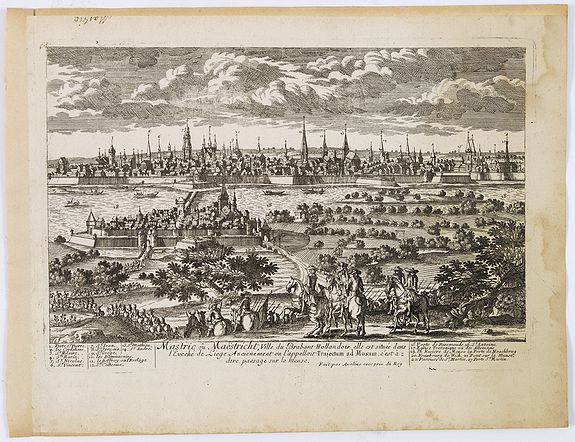 AVELINE, P.A.,  Mastric ou Ma�stricht, Ville du Brabant-Hollandois. . ., antique map, old maps