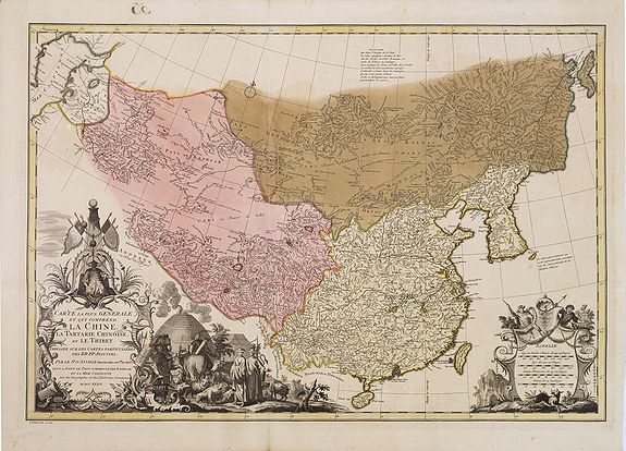 D'ANVILLE, J-B., Carte la plus generale et qui comprend la Chine, la Tartarie chinoise et le Thibet. . ., antique map, old maps