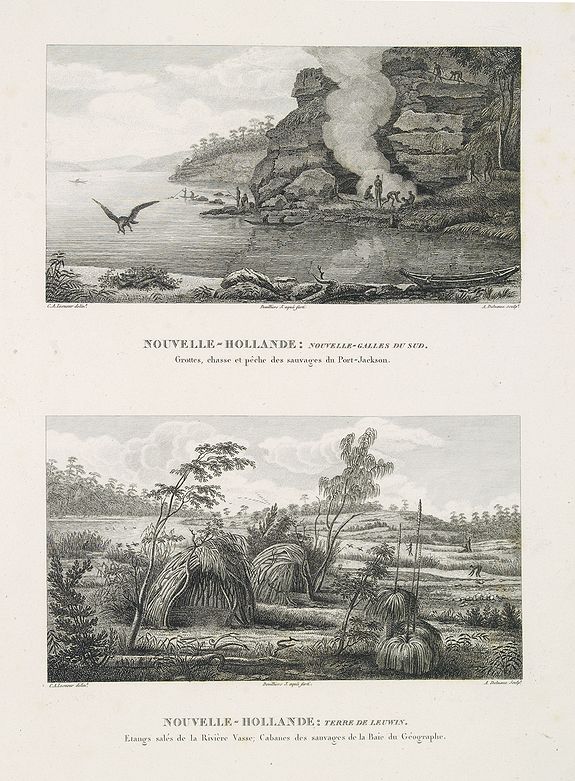 LESUEUR, C-A. / PERON, F., Nouvelle-Hollande : Nouvelle-Galles du sud. / Nouvelle-Hollande : Terre de Leuwin., antique map, old maps
