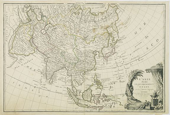 JANVIER, le Sieur., L'ASIE divisée en ses principaux ETATS par le Sr. Janvier, G, antique map, old maps