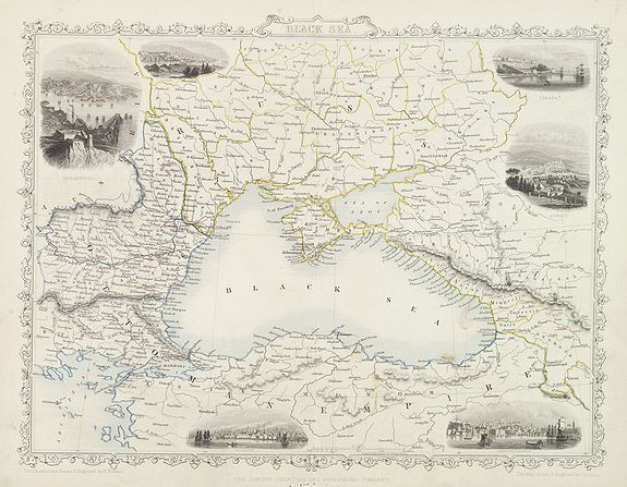 WINKLES, H. / TALIS, J.,  Black sea., antique map, old maps