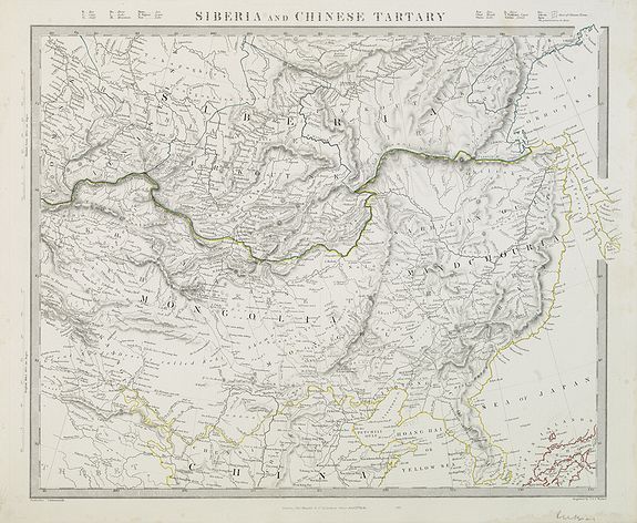 WALKER, J. / C. / ARROWSMITH, J., Siberia and Chinese Tartary., antique map, old maps