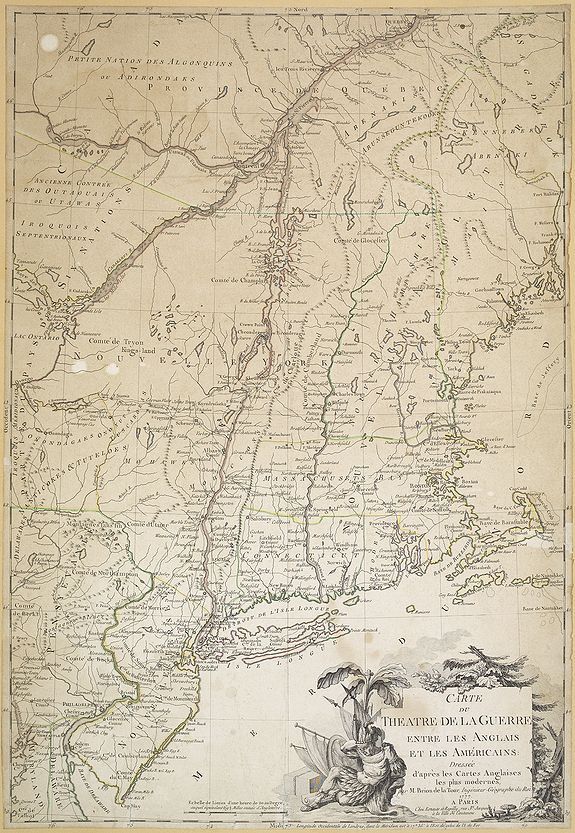 BRION DE LA TOUR,L., Carte du Theatre de la Guerre Entre les Anglais et les Americains: Dressee d’apres les Cartes Anglaises les plus modernes, antique map, old maps