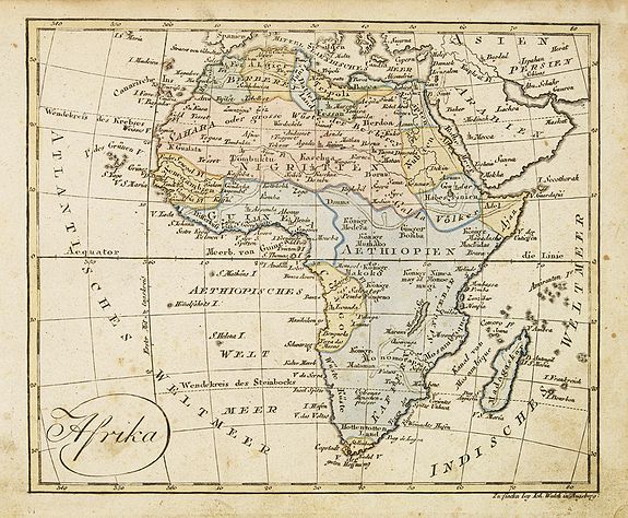 WALCH, J., Afrika., antique map, old maps