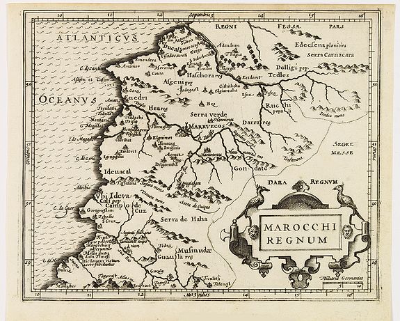 MERCATOR, G., Marocchi regnum., antique map, old maps