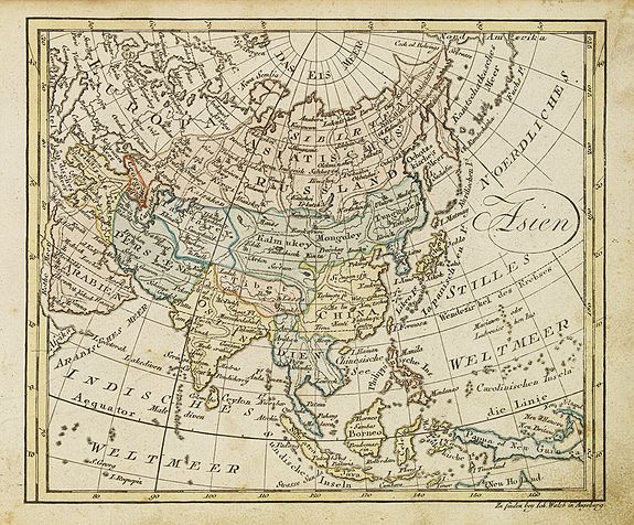WALCH, J., Asien., antique map, old maps