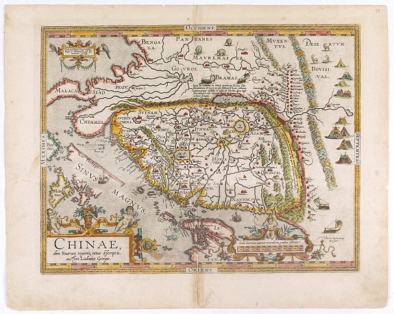 ORTELIUS, A., Chinae, olim Sinarum regionis. . ., antique map, old maps