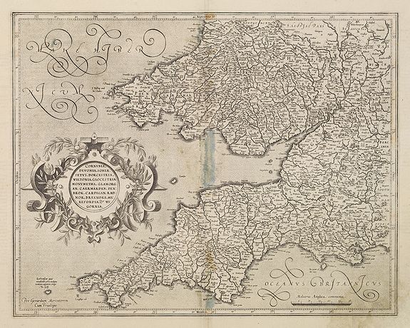 MERCATOR, G. / HONDIUS, J., Cornubia, Devonia, Somersetus, . . ., antique map, old maps
