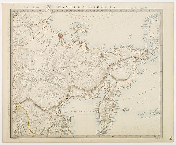 SDUK, Eastern Siberia., antique map, old maps
