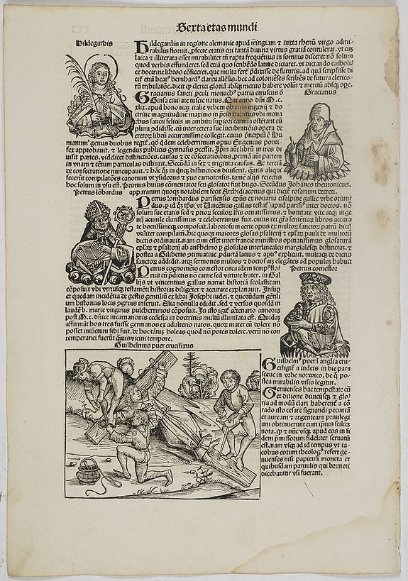 SCHEDEL, H., Sexta etas mundi. CCI, antique map, old maps