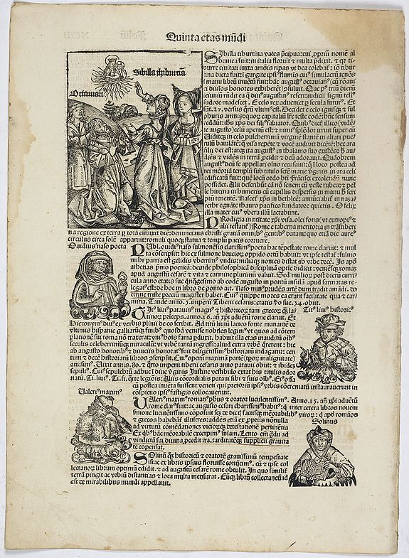 SCHEDEL, H., Sexta Etas Mundi. Folium. XCIII, antique map, old maps