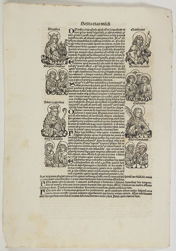 SCHEDEL, H., Sexta Etas Mundi. Folium. CXXV, antique map, old maps
