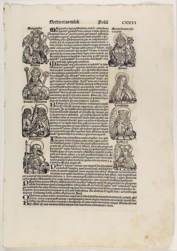 SCHEDEL, H., Sexta Etas Mundi. Folium. CXXVI, antique map, old maps
