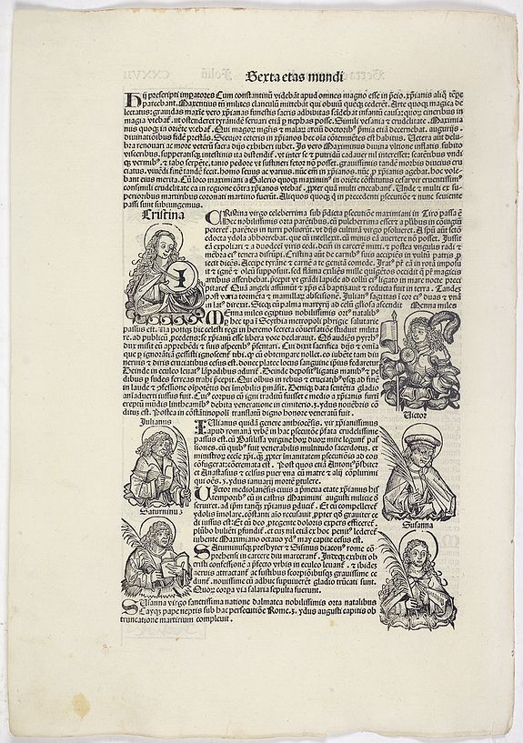SCHEDEL, H., Sexta Etas Mundi. Folium. CXXVII, antique map, old maps