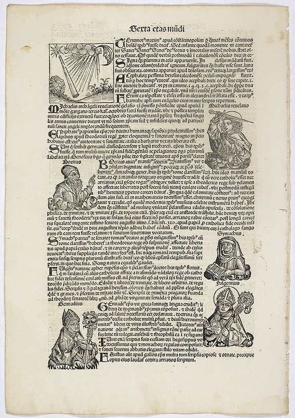 SCHEDEL, H., Sexta Etas Mundi. Folium. CXLI, antique map, old maps