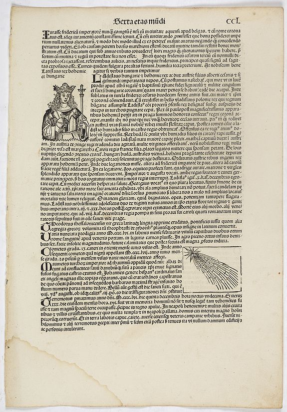 SCHEDEL, H., Sexta Etas Mundi. Folium. CCL, antique map, old maps