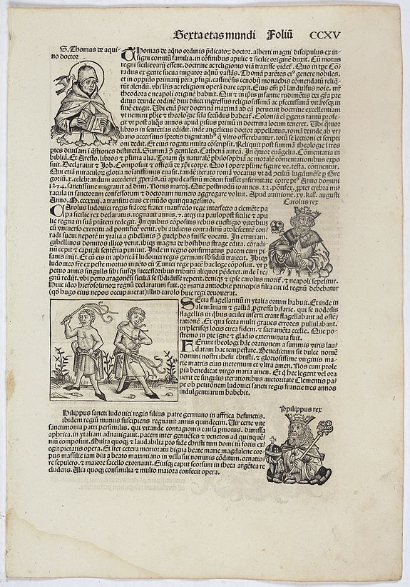 SCHEDEL, H., Sexta Etas Mundi. Folium. CCXV, antique map, old maps