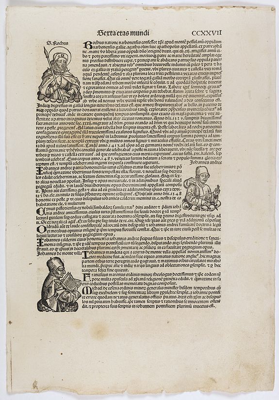 SCHEDEL, H., Sexta Etas Mundi. Folium. CCXXVII, antique map, old maps