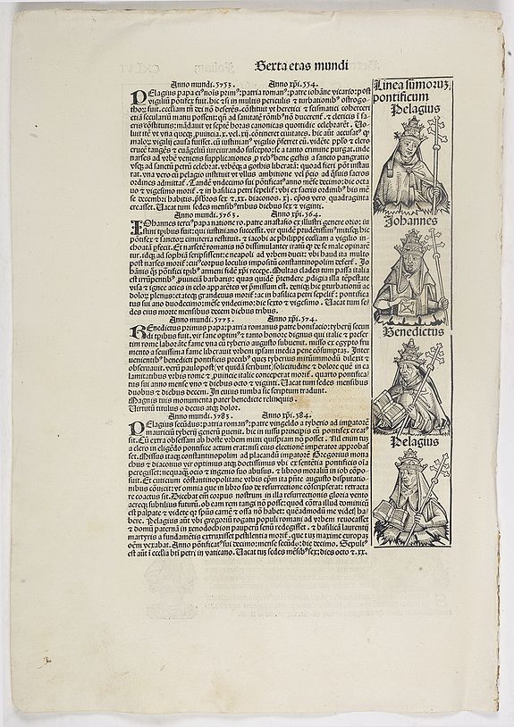 SCHEDEL, H., Sexta Etas Mundi. Folium. CXLVI, antique map, old maps
