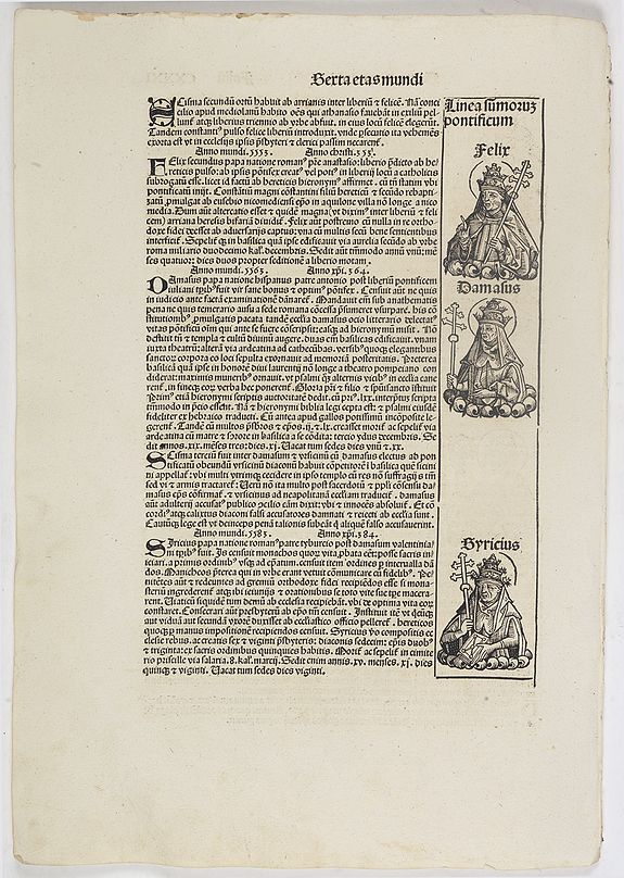 SCHEDEL, H., Sexta Etas Mundi. Folium. CXXXI, antique map, old maps