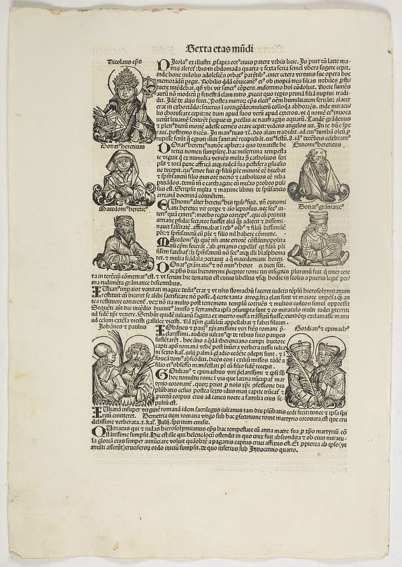 SCHEDEL, H., Sexta Etas Mundi. Folium. CXXXII, antique map, old maps