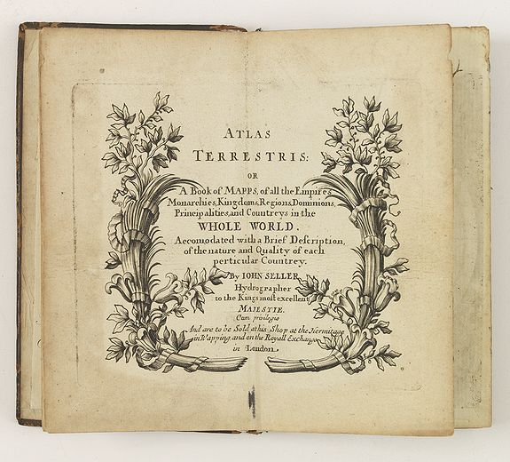 SELLER, J., Atlas Terrestris: or a Book of Mapps of all the Empires, Monarchies, Kingdoms, Regions, . . . in the whole World., antique map, old maps