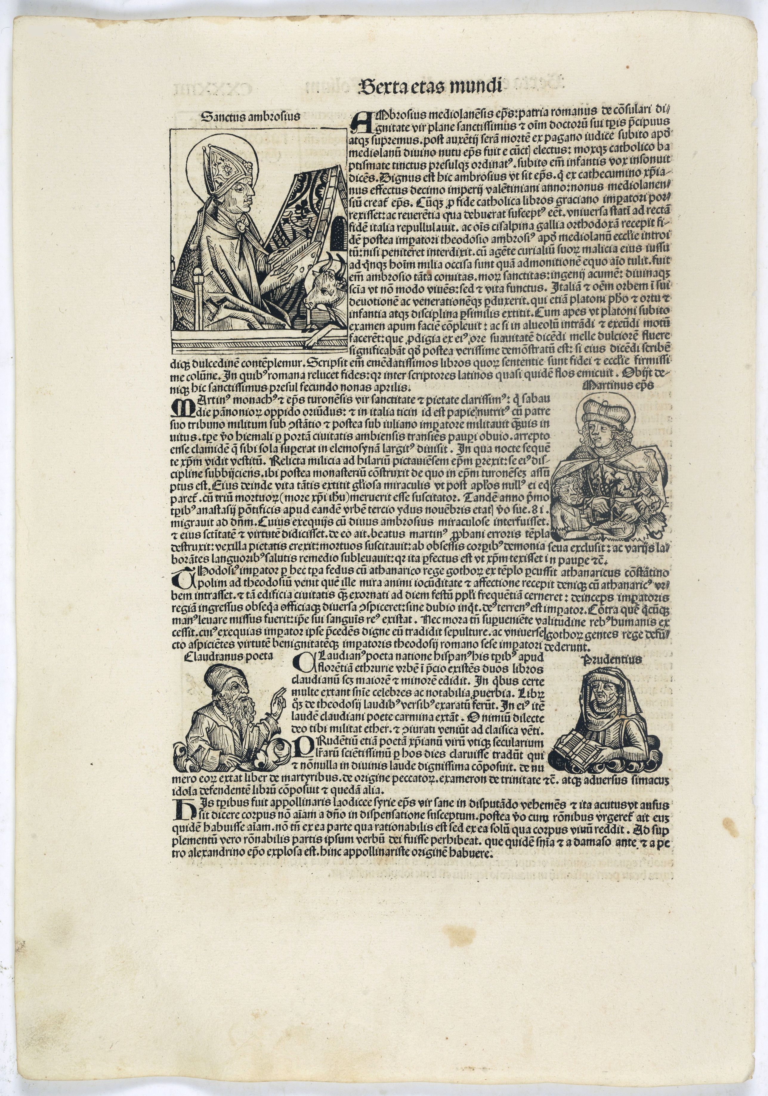 SCHEDEL, H., Sexta Etas Mundi. Folium. CXXXIIII, antique map, old maps
