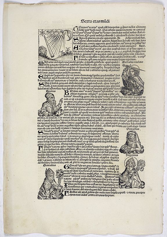 SCHEDEL, H., Sexta Etas Mundi. Folium. CXLI., antique map, old maps