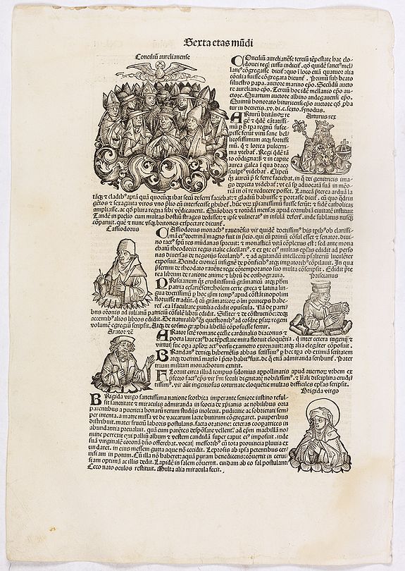 SCHEDEL, H., Sexta Etas Mundi. Folium. CXLIII, antique map, old maps